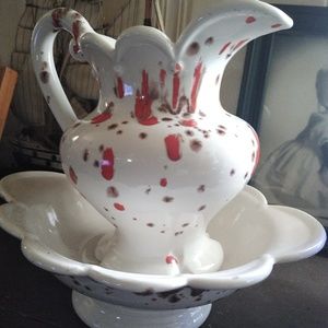 Water picture wash bowl set